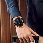 Men Automatic Self Wind Mechanical Rubber Strap Watch