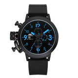 Men Automatic Self Wind Mechanical Rubber Strap Watch