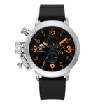 Men Automatic Self Wind Mechanical Rubber Strap Watch