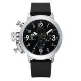 Men Automatic Self Wind Mechanical Rubber Strap Watch