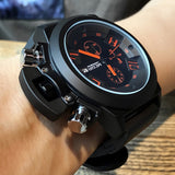 Big Dial Waterproof Silicone Strap Casual Watch