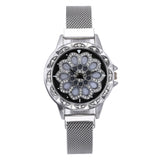 Women Watch Mesh Magnet 360 Degree Rotating Dial