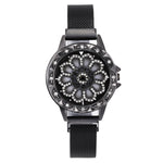 Women Watch Mesh Magnet 360 Degree Rotating Dial