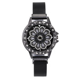 Women Watch Mesh Magnet 360 Degree Rotating Dial