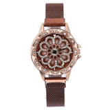 Women Watch Mesh Magnet 360 Degree Rotating Dial