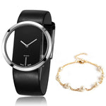 Leather clock Women watch