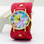 shsby Printed leather Bracelet women dress Watch