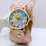 shsby Printed leather Bracelet women dress Watch