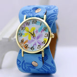 shsby Printed leather Bracelet women dress Watch