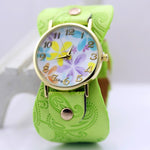 shsby Printed leather Bracelet women dress Watch