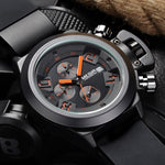 Big Dial Waterproof Silicone Strap Casual Watch