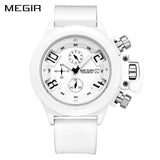 Big Dial Waterproof Silicone Strap Casual Watch