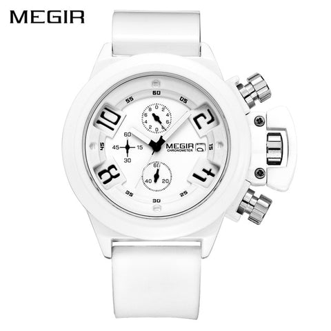 Big Dial Waterproof Silicone Strap Casual Watch