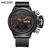 Big Dial Waterproof Silicone Strap Casual Watch