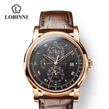 Switzerland LOBINNI Men Watch Luxury Brand