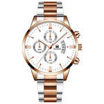 Men luxury business Quartz watch golden