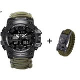 LED Military Watch with compass 30M Waterproof