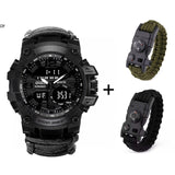 LED Military Watch with compass 30M Waterproof