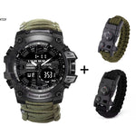 LED Military Watch with compass 30M Waterproof