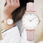 Simple Leather Quartz Woman Watch